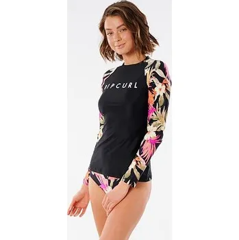 Pánské tričko Lykra Rip Curl NORTH SHORE L/SL UV Black velikost 6