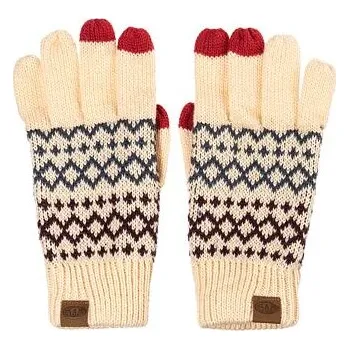 Čepice Rukavice Animal PINZOLA Sand Cream velikost O/S