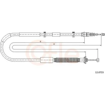 Brzdový systém Tažné lanko, parkovací brzda COFLE CFE12.0723