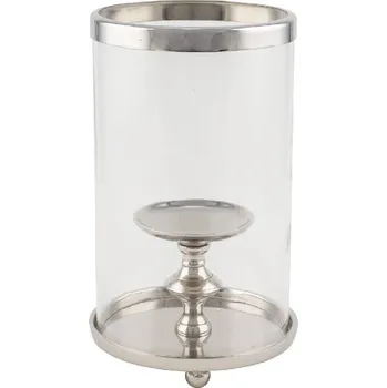 Svícen Svícen, stříbrná, 16,5x27cm (DOPRODEJ)|Ego Dekor