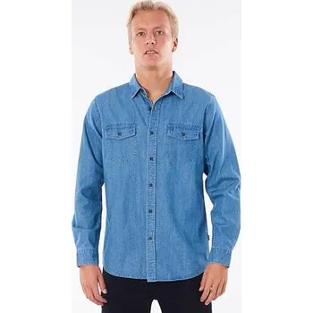 Pánská košile Košile Rip Curl SEARCHERS DENIM L/S SHIRT Dusty Blue velikost M