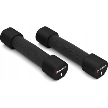 Činky jednoruční polyuretanové TPU sada 2 x 1 kg HMS HPT01