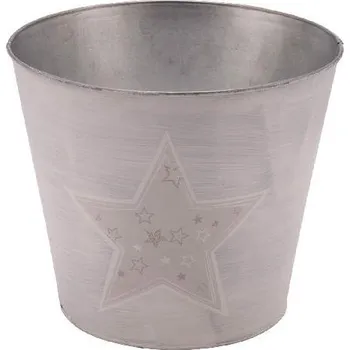 Květináč Obal na květináč s hvězdou, kruhový, 16x16x14,8cm, ks|Ego Dekor