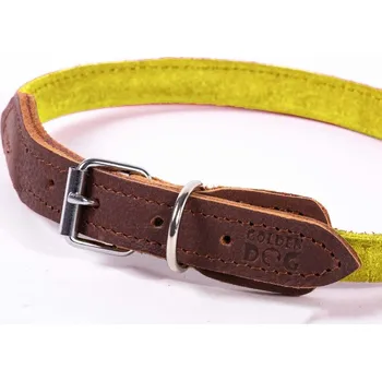 Obojek pro psa Kožený obojek pro psa, kočku nastavitelný, PŘÍRODNÍ kůže vel. L