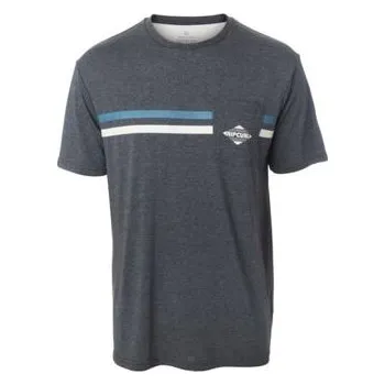 Pánské tričko Tričko Rip Curl C AND S POCKET VC TEE Dark Marle velikost XXL