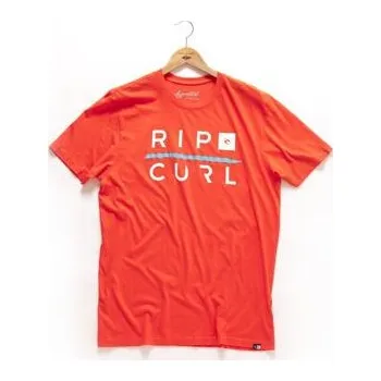 Pánské tričko Tričko Rip Curl OXIDISER CUSTOM TEE Red velikost XL