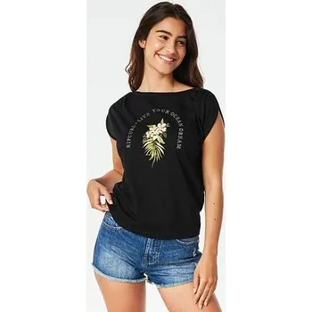 Tričko Rip Curl ON THE COAST CLOCHE TEE Black velikost XS