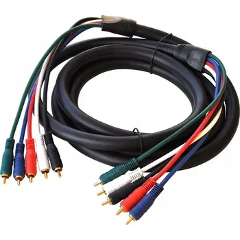 Audio kabel Kabel 5x RCA/5x RCA HQ 3m (cinch) - 3 metrový kabel s 5x RCA (cinch) konektory na obou stranách