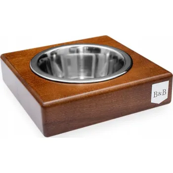 Miska pro psa Jedna kovová miska Bowl & Bone Republic hnědá 0,42 l