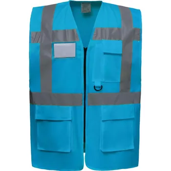pracovní vesta Yoko Vesta HVW801 Hi-Vis, multifunkční, výstražná COT79W801d2104-sapphire XL Safírová