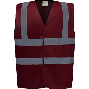 pracovní vesta Yoko Vesta HVW100 Hi-Vis, výstražná COT79W10008213-maroon 3XL Kaštanová