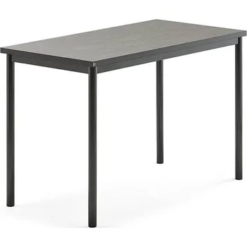 Psací stůl Stůl SONITUS, 1200x700x760 mm, antracitově šedé nohy, deska s linoleem, tmavě šedá