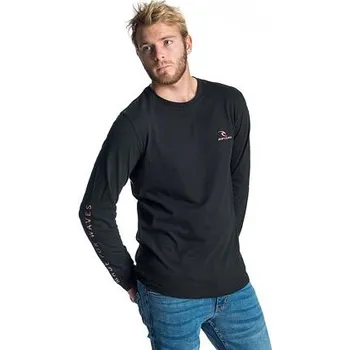 Tričko Rip Curl SCRIPTER L/S TEE Black velikost M