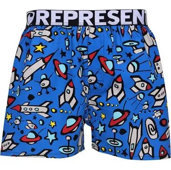 Trenýrky Spodní prádlo Represent EXCLUSIVE MIKE SPACE SHIPS Blue velikost L