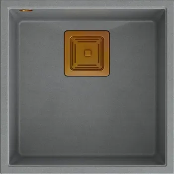 Granitový dřez Jednokomorový granitový dřez Quadron DAVID 40, šedý