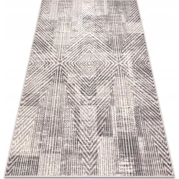 Koberec Koberec EXKLUZIVNÍ VLNĚNÝ DO OBÝVÁKU PROUŽKY VZOR Rybí kost chevron béžový 80x150 cm