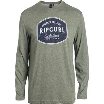 Pánské tričko Tričko Rip Curl SCRATCHED WINDOW LS TEE Dusty Olive Mar velikost L