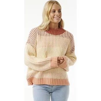 Dámský svetr Svetr Rip Curl SOLEIL RIB KNIT CREW Burnt Red velikost XS