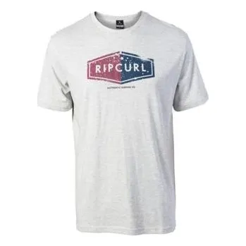 Pánské tričko Tričko Rip Curl LOSANGE LOGO TEE White Marle velikost L