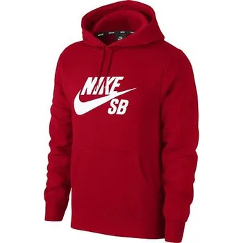 Pánské oblečení Mikina Nike SB ICON University Red/White velikost M