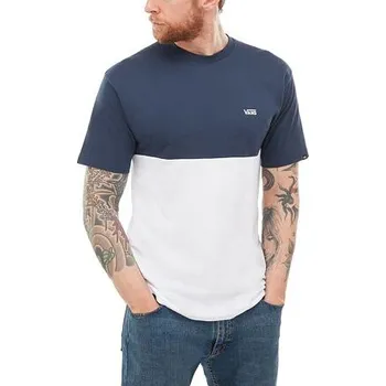 Tričko Vans COLORBLOCK TEE Dress Blues/White velikost XL
