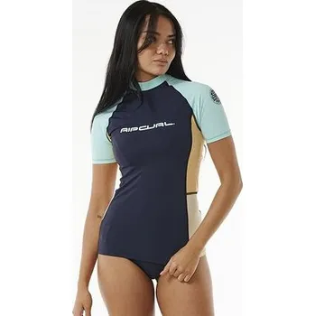 Pánská móda Lykra Rip Curl BLOCK PARTY UPF 50 SS TEE Navy velikost M