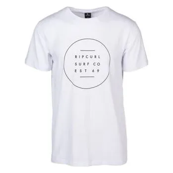 Pánské tričko Tričko Rip Curl ROUND UNDER SS TEE Optical White velikost M