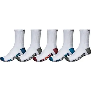 Pánské ponožky Ponožky Globe MULTI STRIPE CREW SOCK 5PK White velikost 7-11