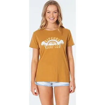Tričko Rip Curl TROPIC SOL STANDARD TEE Tobacco Brown velikost M