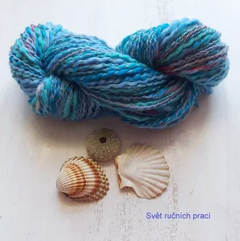 Galanterie Vzpomínka na moře - ručně předená - 60 g/80m (dvojnitka)