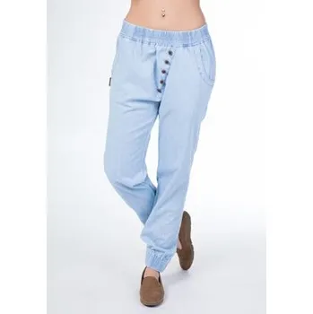 Dámské kalhoty Kalhoty Alife and Kickin ALEXIS A Light Denim velikost XL