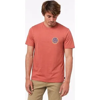Pánské oblečení Tričko Rip Curl PASSAGE S/S TEE Dusty Mushroom velikost L