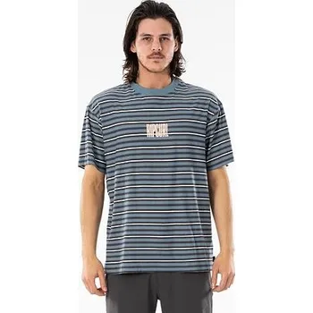 Pánské tričko Tričko Rip Curl MIND WAVE STRIPE TEE Mid Blue velikost M