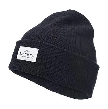 Čepice Zimní čepice Rip Curl ESSENTIALS BEANIE Black velikost O/S