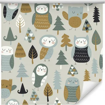 Tapeta Tapeta pro děti - spící sovy /379762510