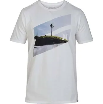 Pánské tričko Tričko Hurley ICON SLASH PALM TEE White velikost L
