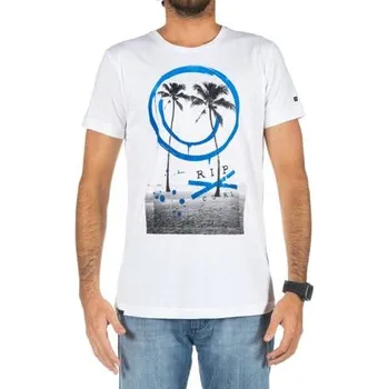 Pánské tričko Tričko Rip Curl PALM SMILE S/S TEE Optical White velikost M