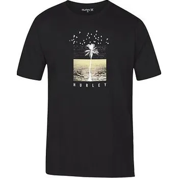 Tričko Hurley DF PALMWATER S/S Black velikost L