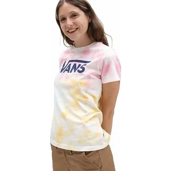Tričko Vans LOGO WASH CREW Cradle Pink Tie Dye velikost S
