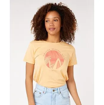 Pánská móda Tričko Rip Curl RE-ENTRY CREW NECK TEE Blush velikost S