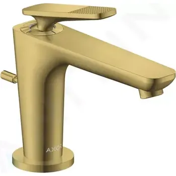 Vodovodní baterie Axor Citterio C Umyvadlová baterie s výpustí, EcoSmart, CoolStart, leštěný vzhled zlata, 49011990