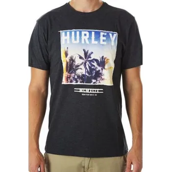 Tričko Hurley POSTCARD Heather Black velikost S