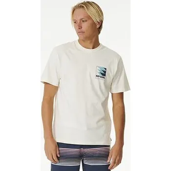 Pánská móda Tričko Rip Curl SURF REVIVAL LINE UP TEE Bone velikost XL