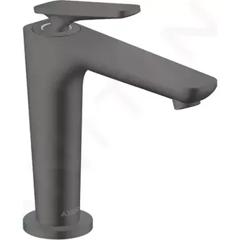 Vodovodní baterie Axor Citterio C Umyvadlová baterie s výpustí, EcoSmart, CoolStart, kartáčovaný černý chrom, 49040340