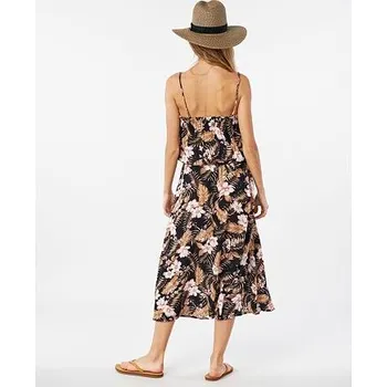Dámské šaty šaty Rip Curl PLAYABELLA MIDI DRESS Black velikost XL