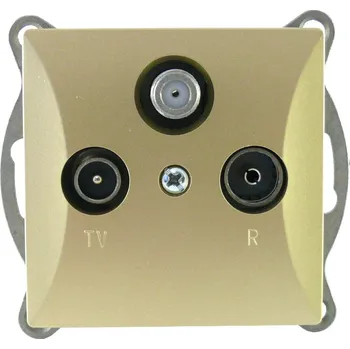 Elektrická zásuvka Anténní zásuvka nástěnná Timex-Elektro stříbrná