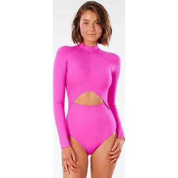 Dámské oblečení Plavky Rip Curl PREMIUM SURF GOOD L/S SWIM SUI Pink velikost XS