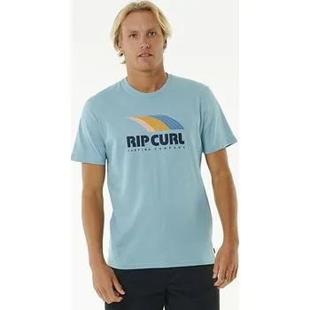Pánská móda Tričko Rip Curl SURF REVIVAL CRUISE TEE Dusty Blue velikost XL