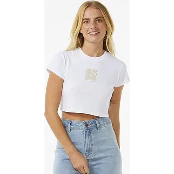 Pánská móda Tričko Rip Curl HOLIDAY BABY TEE Optical White velikost L