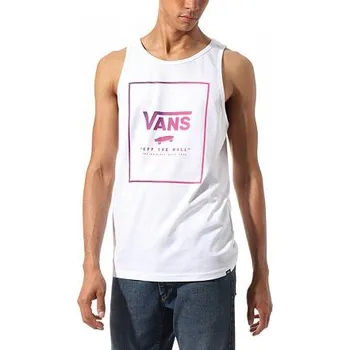 Tílko Vans PRINT BOX TANK White/Fuchsia Purple velikost M